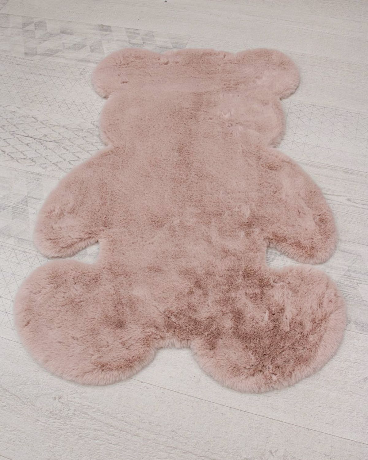 Шкура из искусственного меха 1402 розовый мишка