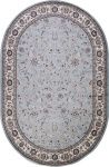 Ковер Valensia deluxe d251 l.blue-brown овал