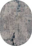 Ковер Liman F169 cream-d.blue овал