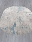 Ковер Liman F169 cream-d.blue овал